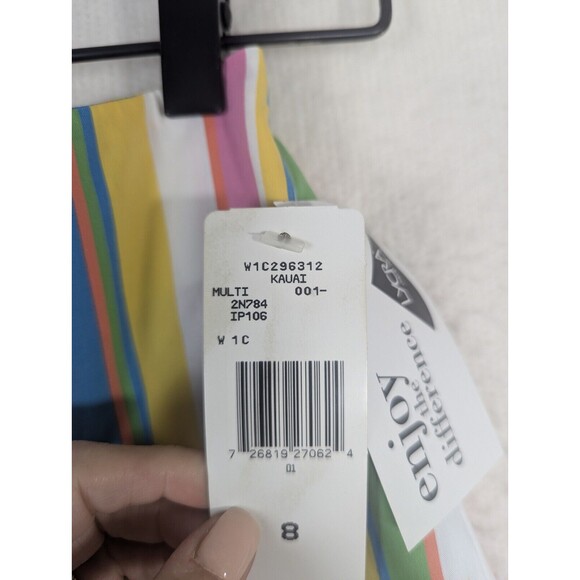 Ralph Lauren LRL NWT Striped Ankle Pants With LYCRA Side Zip Size 8 Vacation - Picture 4 of 12